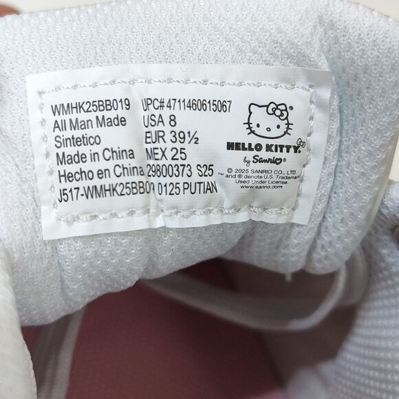 Hello Kitty Casual Court Sneaker By Sanrio Women Size US 8 Fits True To Size NWT - Picture 9 of 10